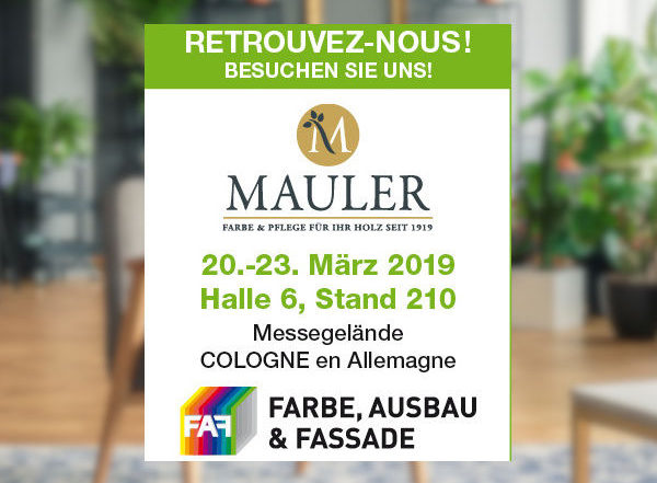 Mauler au salon FAF Cologne 2019